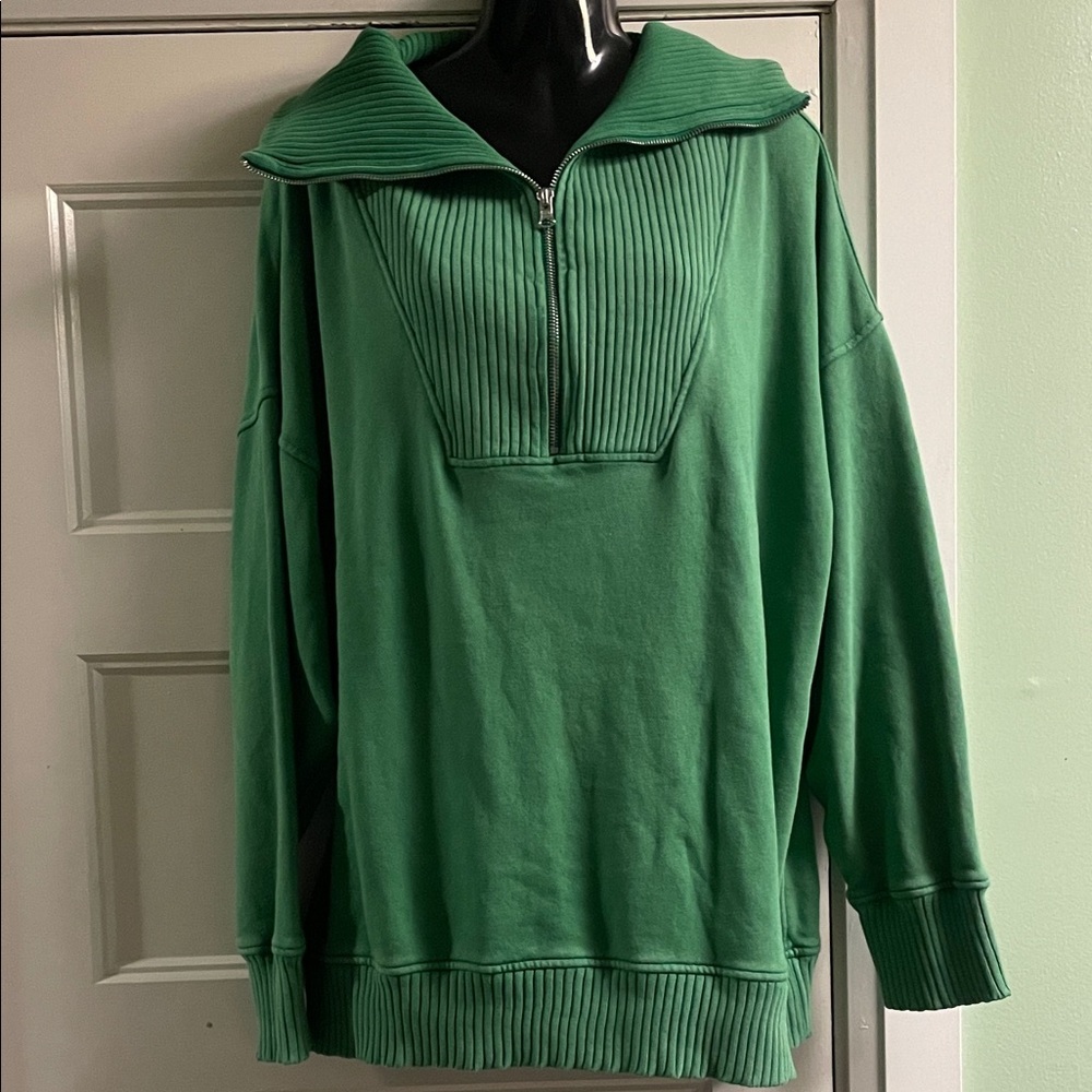 Aerie Women's Green Cowl Neck Sweater